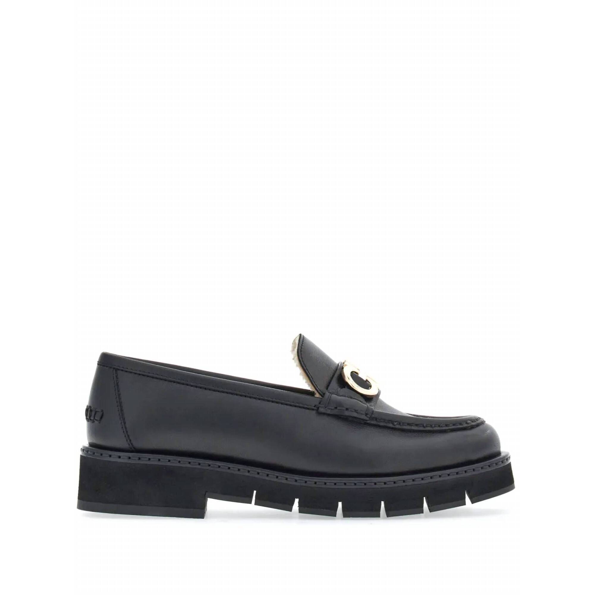 New Salvatore Ferragamo Women's Gancini-Buckle Leather Loafers In Black